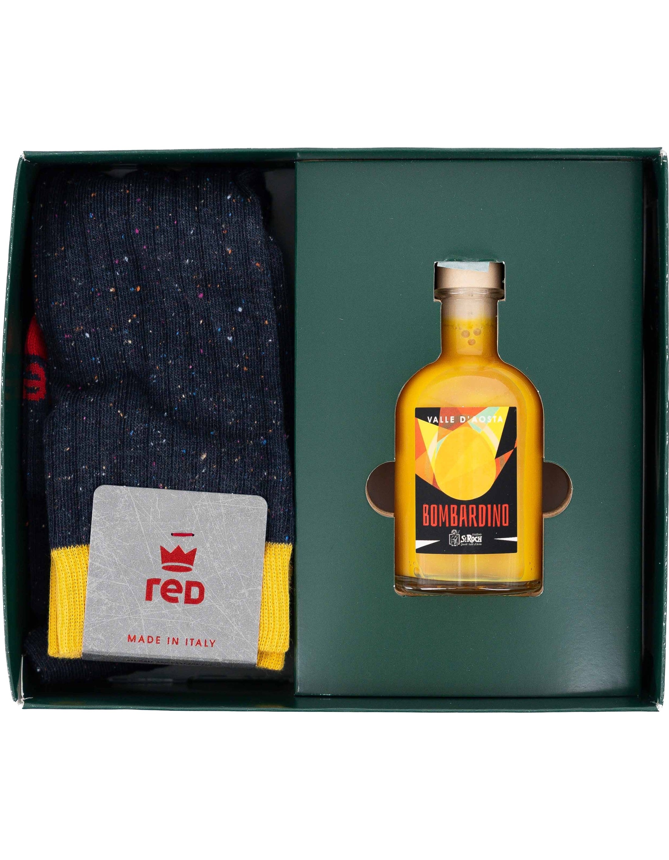 Men's Red Winter Starter Pack Long Sock Kit with Blue Buttons