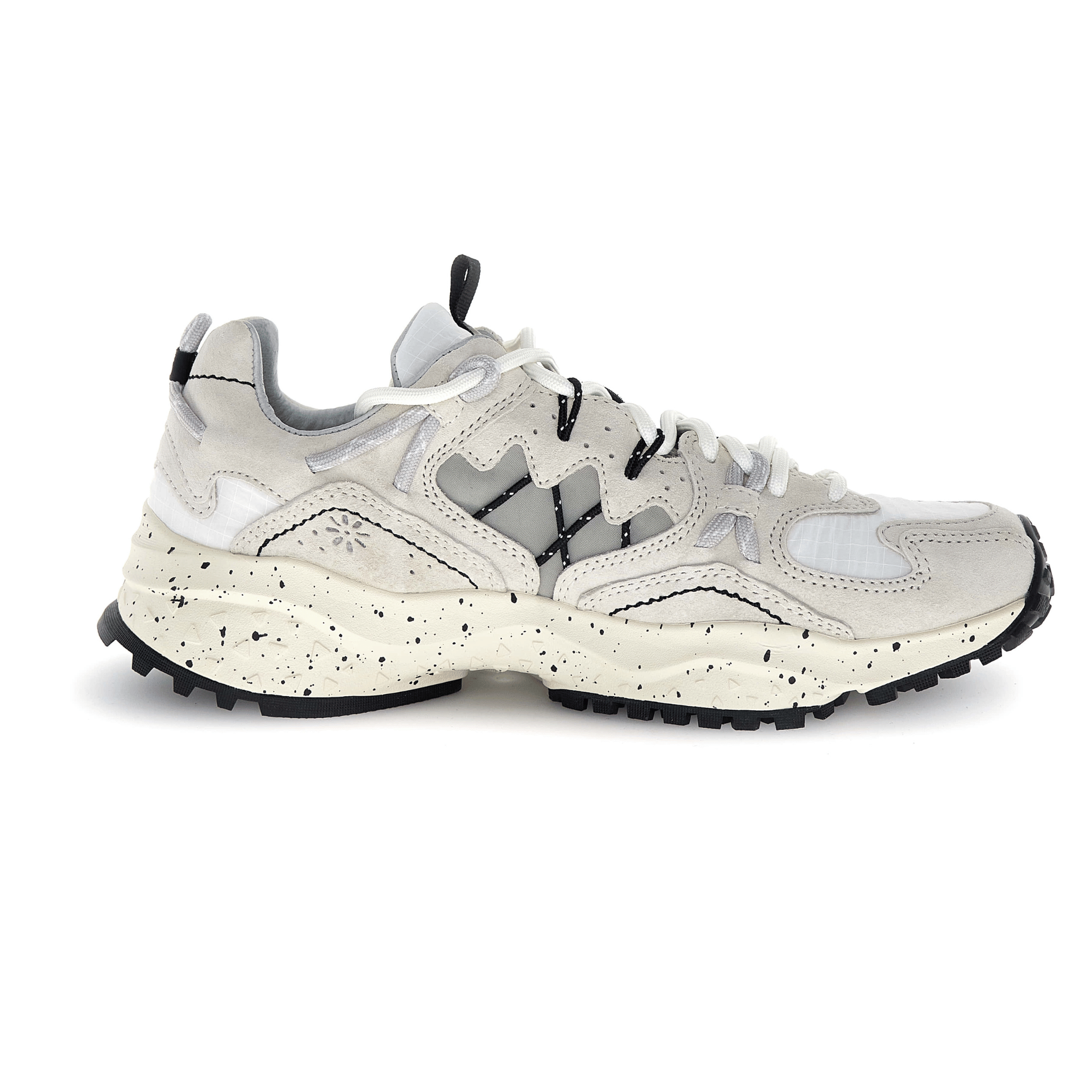 Sneaker Yamabushi Uni Suede/nylon Ripstop Cream-off White-black Beige