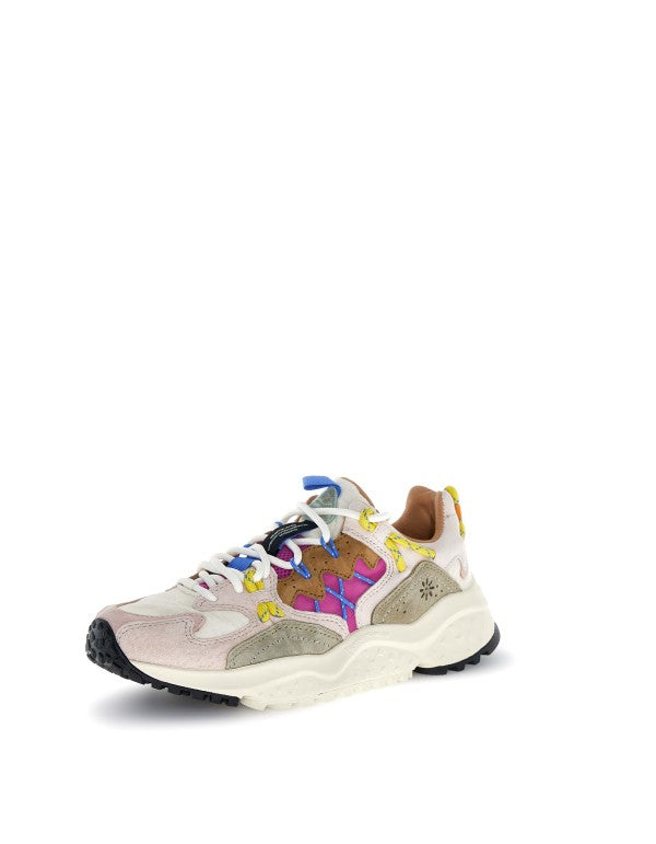 Sneaker Yamabushi Woman Suede/nylon Ripstop Cipria-stone-fuchsia Rosa