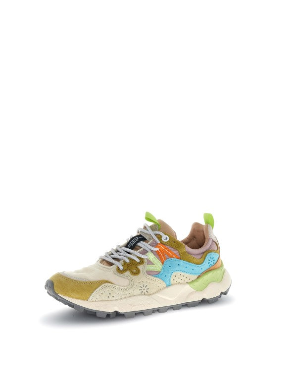 Sneaker Yamano 3 Woman Suede/nylon Cream-milk-light Blue Beige