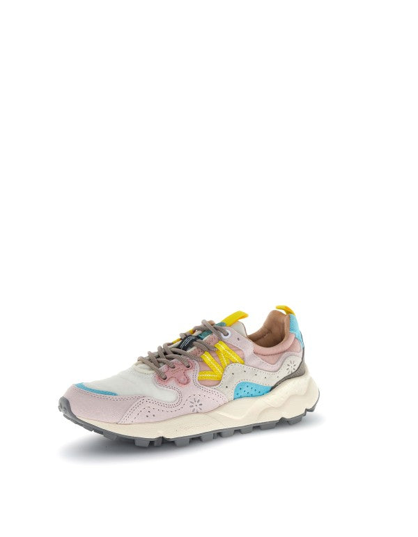 Sneaker Yamano 3 Woman Suede/nylon Light Pink-offwhite-pink Grigio