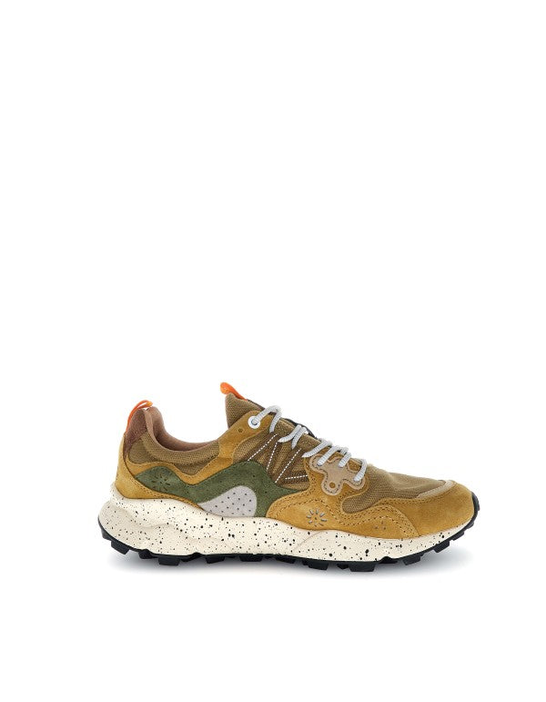 Yamano 3 Man Suede/canvas Sneaker Khaki-military Khaki