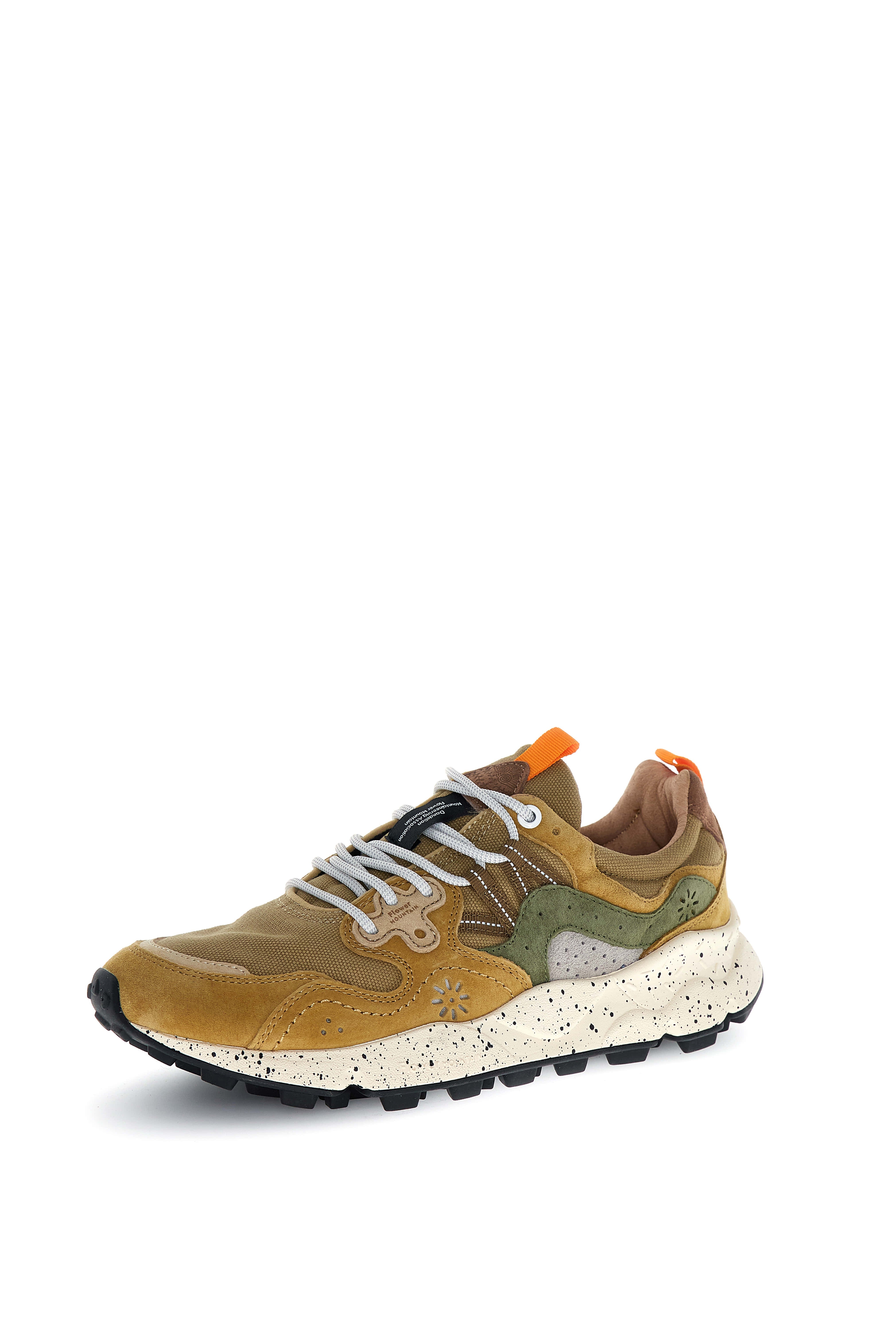 Sneaker Yamano 3 Man Suede/canvas Kaki-military Kaki