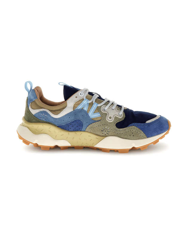 Sneaker Yamano 3 Man Suede/nylon Navy-blue-kaki Bleu