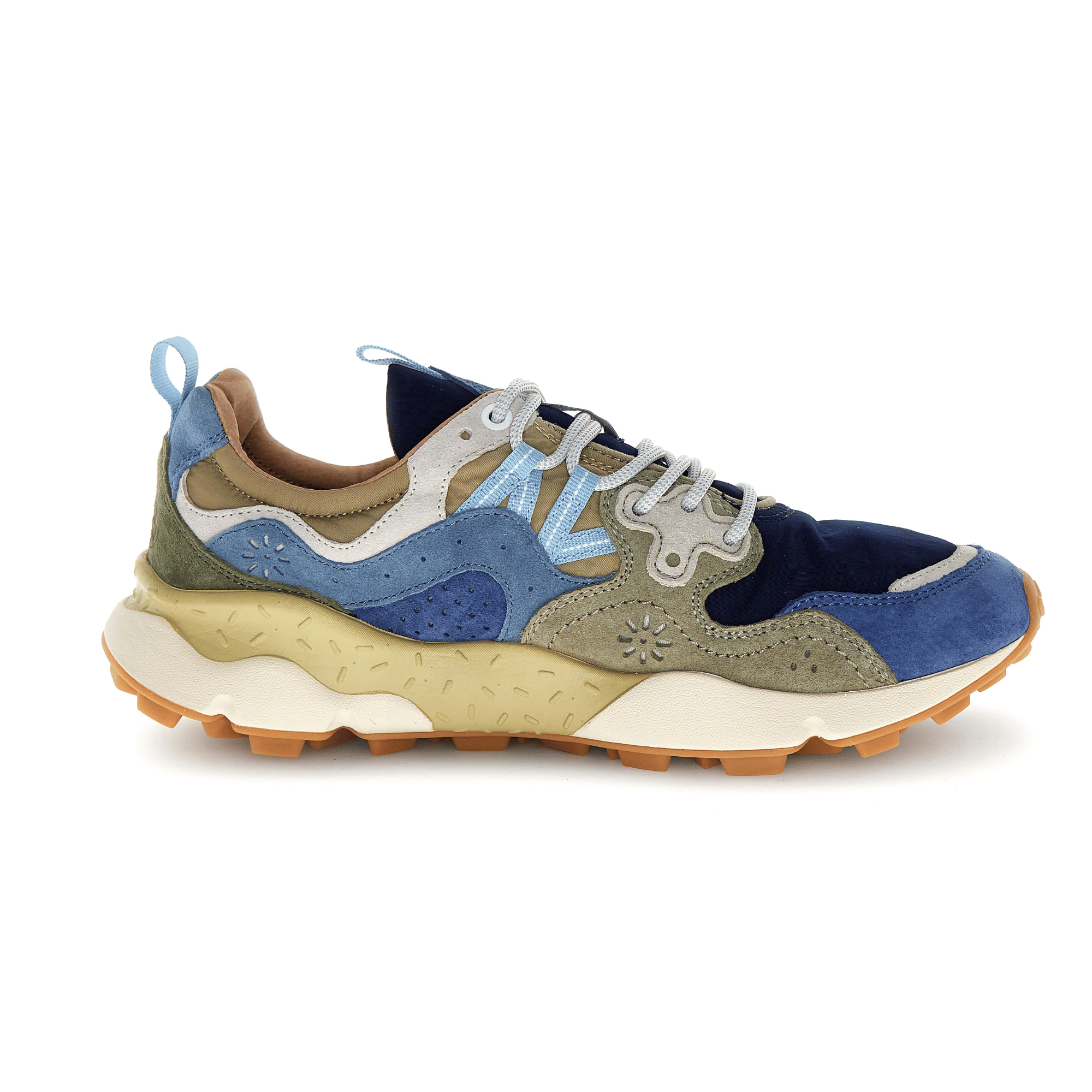 Sneaker Yamano 3 Man Suede/nylon Navy-blue-kaki Bleu