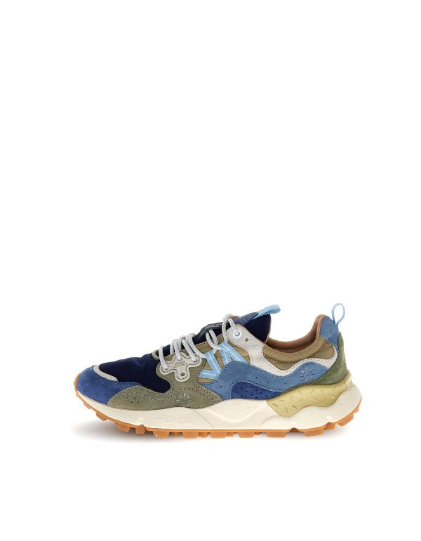 Sneaker Yamano 3 Man Suede/nylon Navy-blue-kaki Bleu