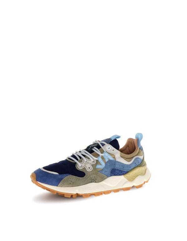 Sneaker Yamano 3 Man Suede/nylon Navy-blue-kaki Bleu