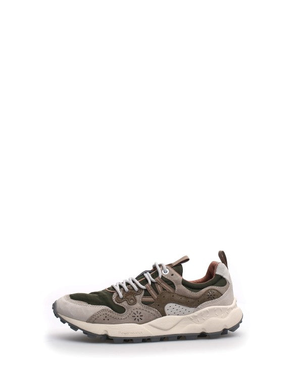 Yamano 3 Uni Suede/nylon Sneaker Off White-military-green White.