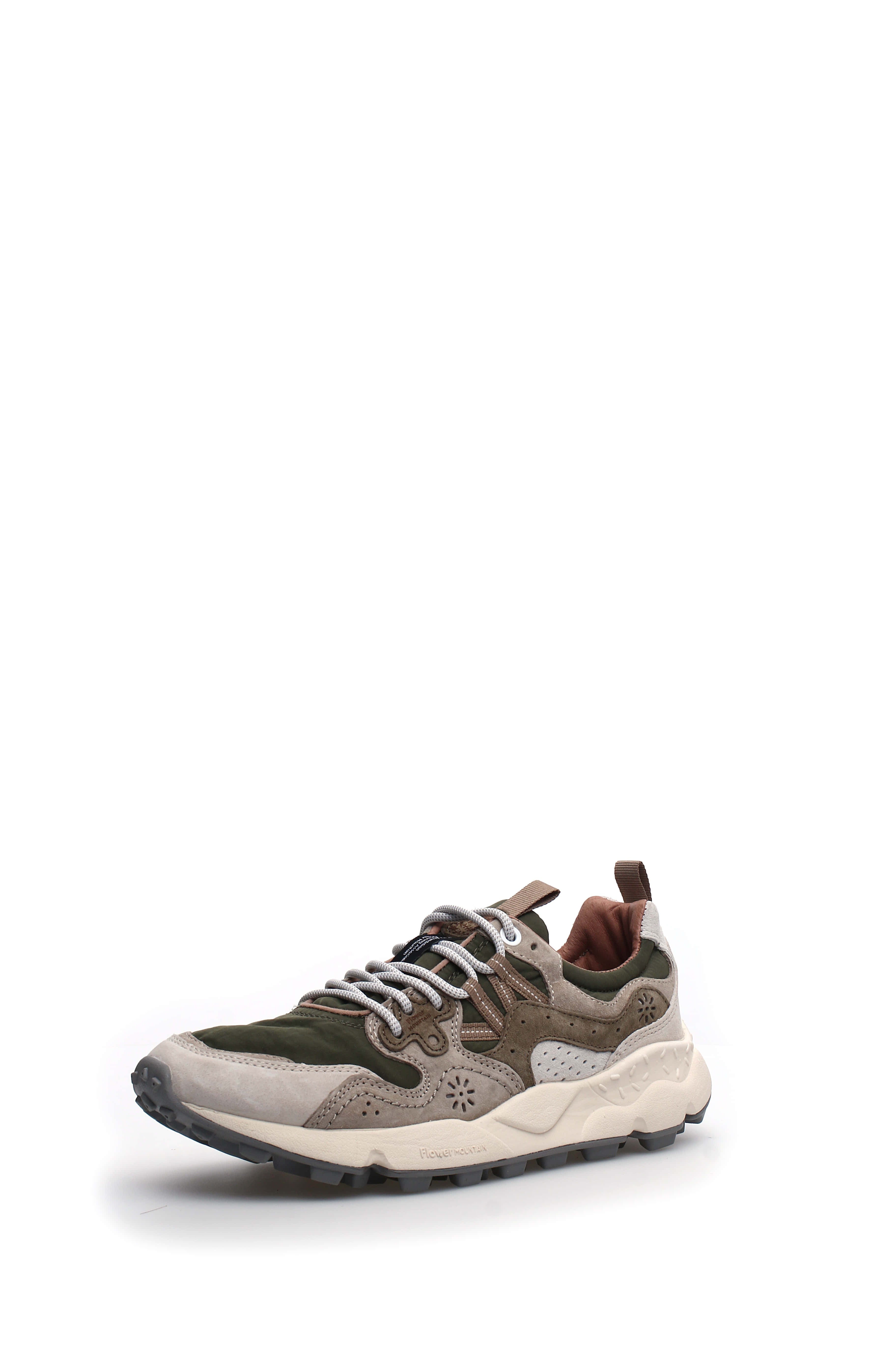 Sneaker Yamano 3 Uni Suede/nylon Off White-military-green Bianco.