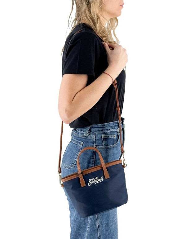 Borsetta City Bag Mini Nylon Blu 6118 Emb