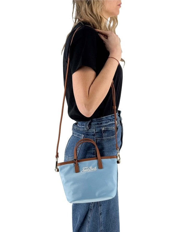 Borsetta City Bag Mini Nylon Azzurra 3118 Emb