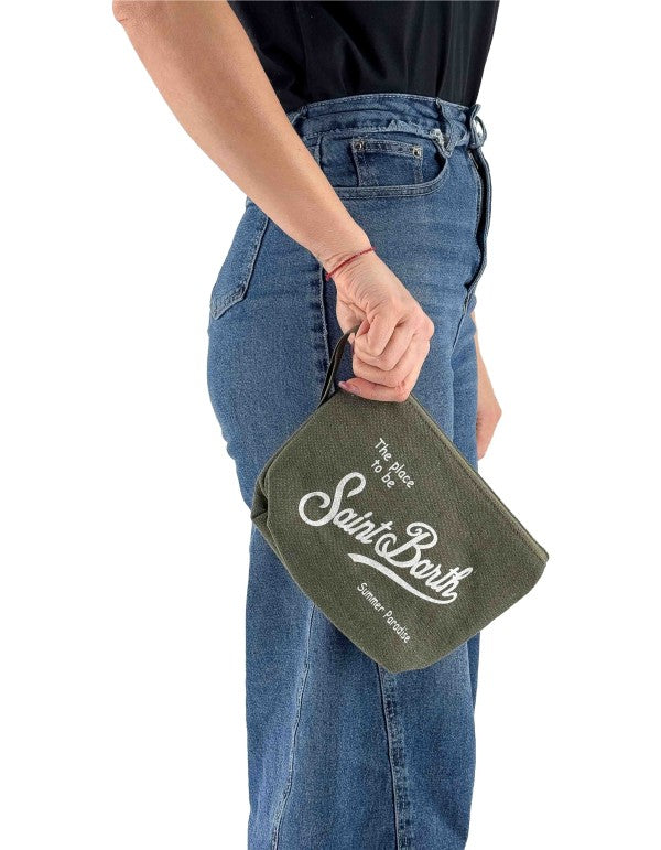 Pochette Aline In Lino 52 Military