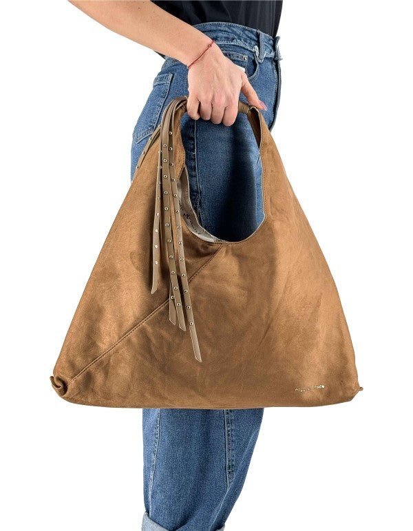 Borsa Sac Bag Frange Marrone Md607