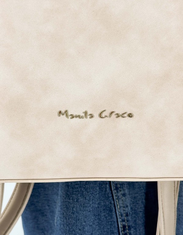 Zaino/Borsa Frange Avorio Ma148