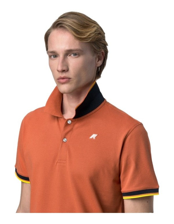 Polo Vincent Pique Orange Brownish