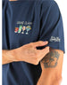 T-shirt Uomo Blu Girocollo con Ricamo Grand Slam
