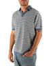 Sloan Men's Striped Denim Polo Shirt in Cotton Thread