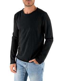 T – Shirt A Manica Lunga Siviglia Nero Uomo – Devid Label