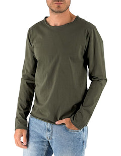 T – Shirt A Manica Lunga Siviglia Verde Scuro – Devid Label