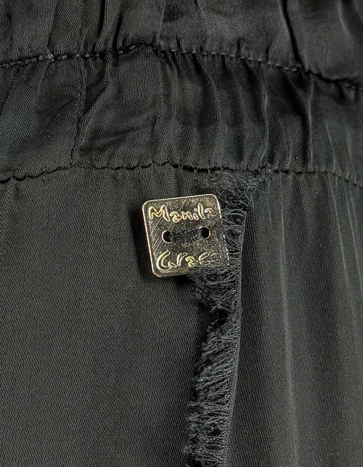 Black Fringed Blouse Ma001