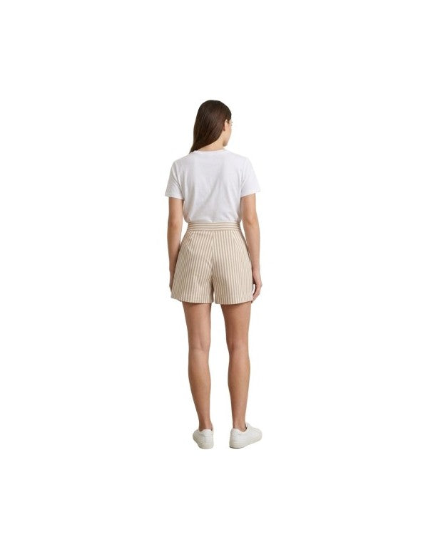Shorts a Righe Amani Cotton Beige