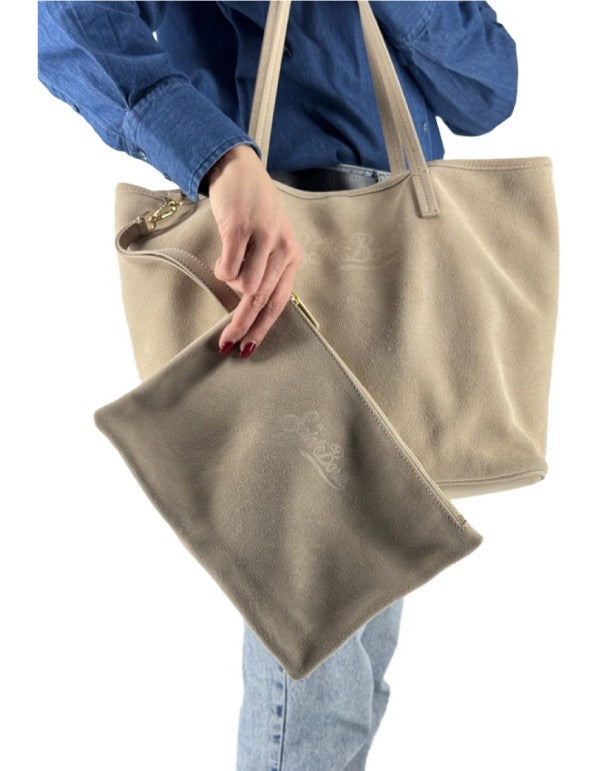 Borsa City Bag Suede Beige