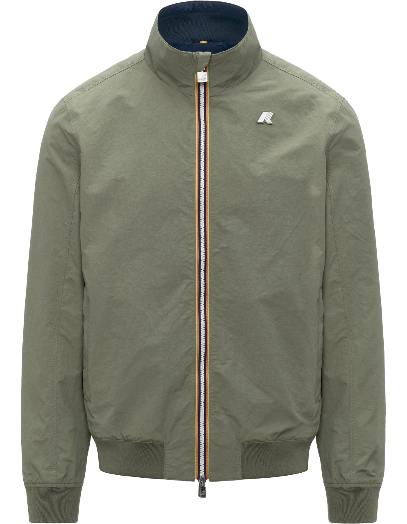 Arsene Cotton Double Jacket Green Lichen - Blue Insignia