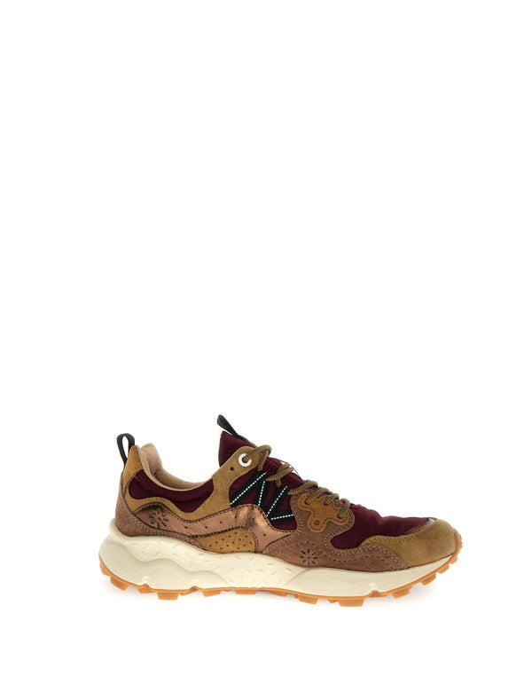 Sneaker Yamano 3 Uni Suede/Nylon/Laminated Goat Skin Oak-Bordeaux-Bronze - Immagine 3