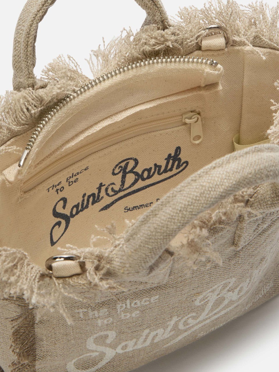 Mini Vanity Bag In Beige Linen 11