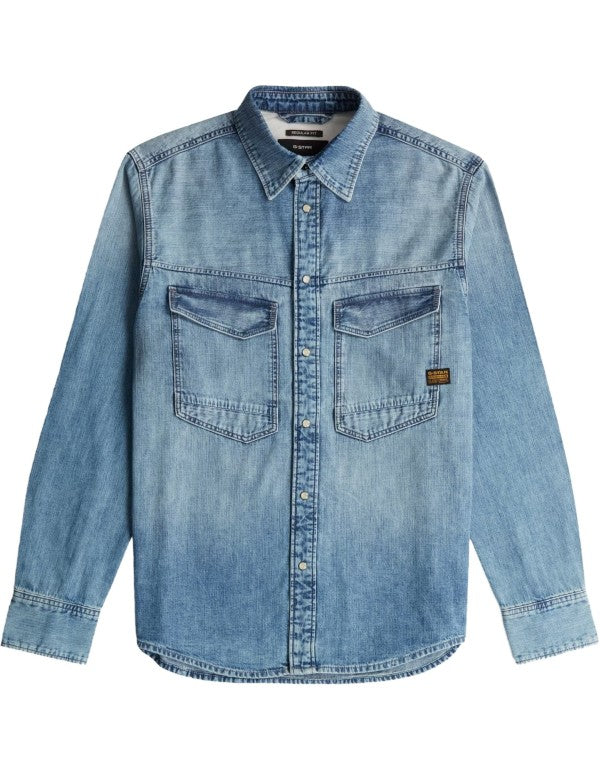 Camicia Dakota Regular Fit Faded Blue Kyanite