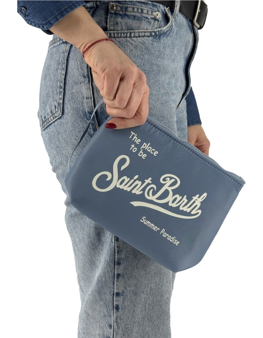 Aline Nylon Clutch Bag 36 Avio