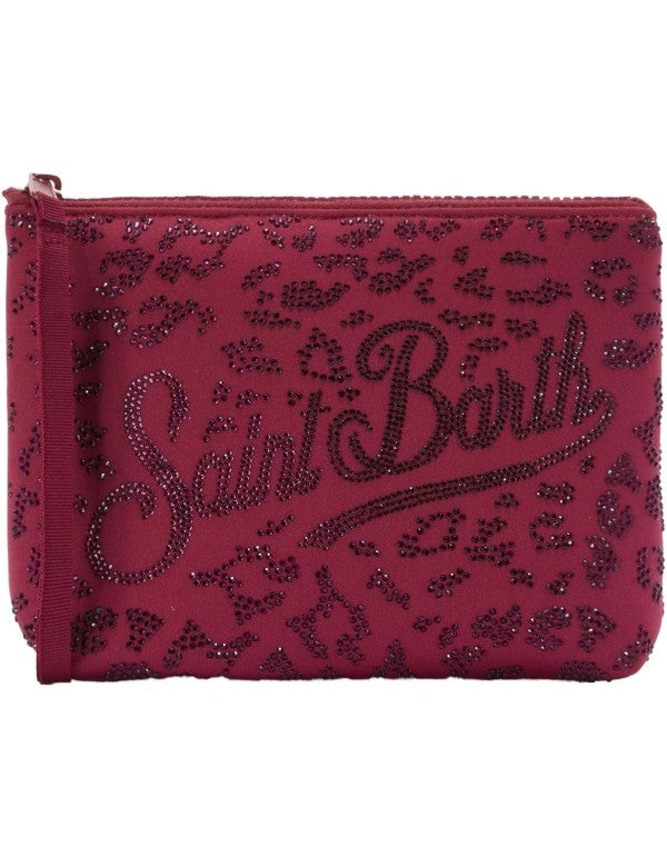 Aline Strass Leopard 45 clutch bag