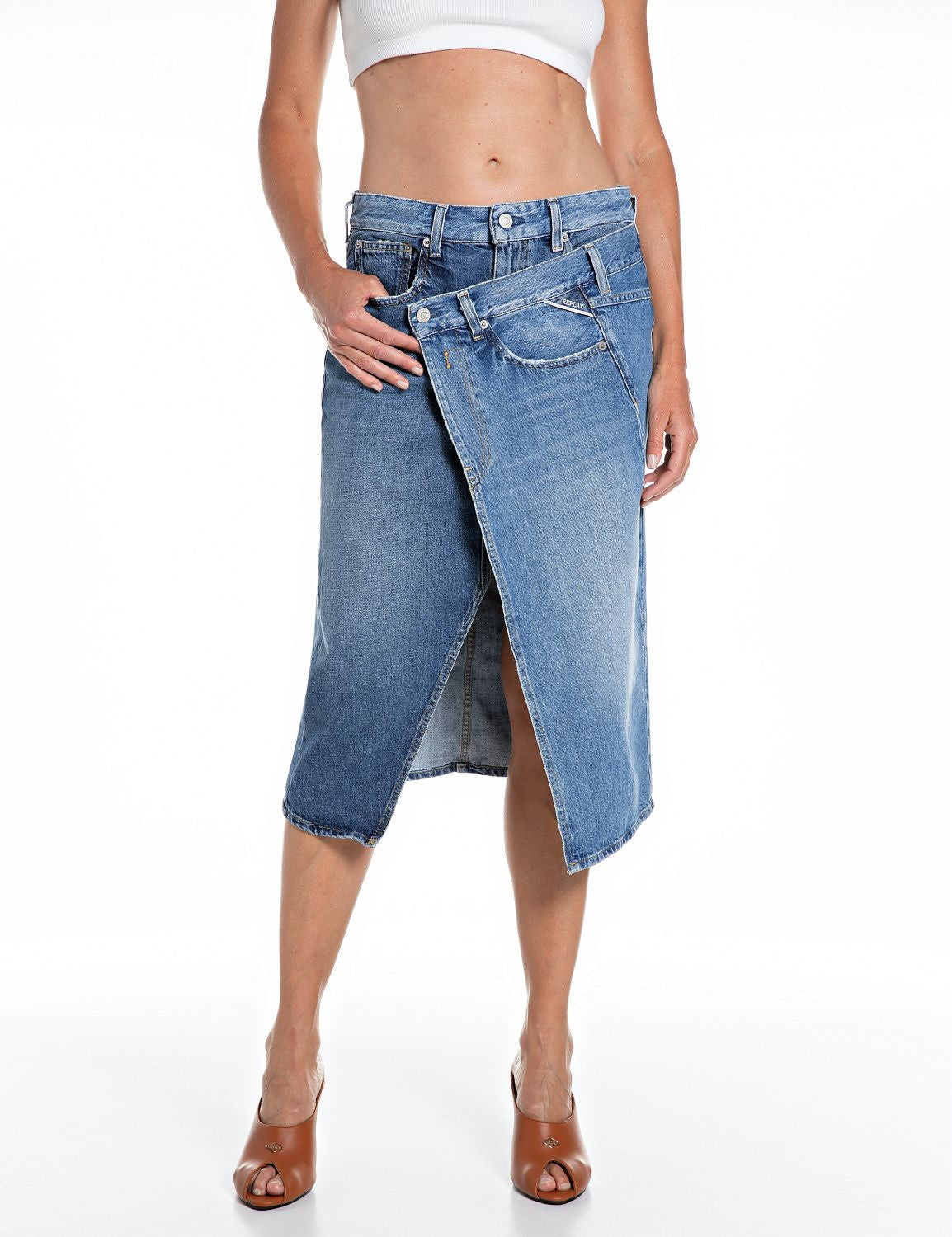 Gonna Midi Medium Blue