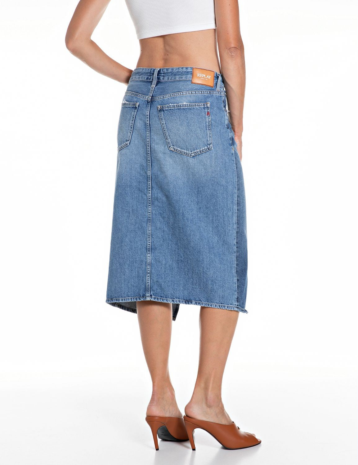 Gonna Midi Medium Blue