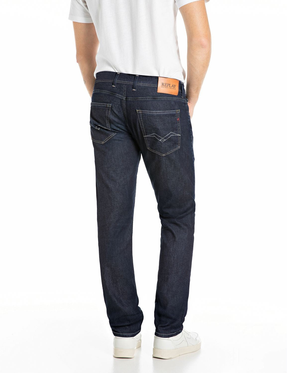 Jeans Uomo Straight Fit Grover Denim Scuro 7 oz Leggero