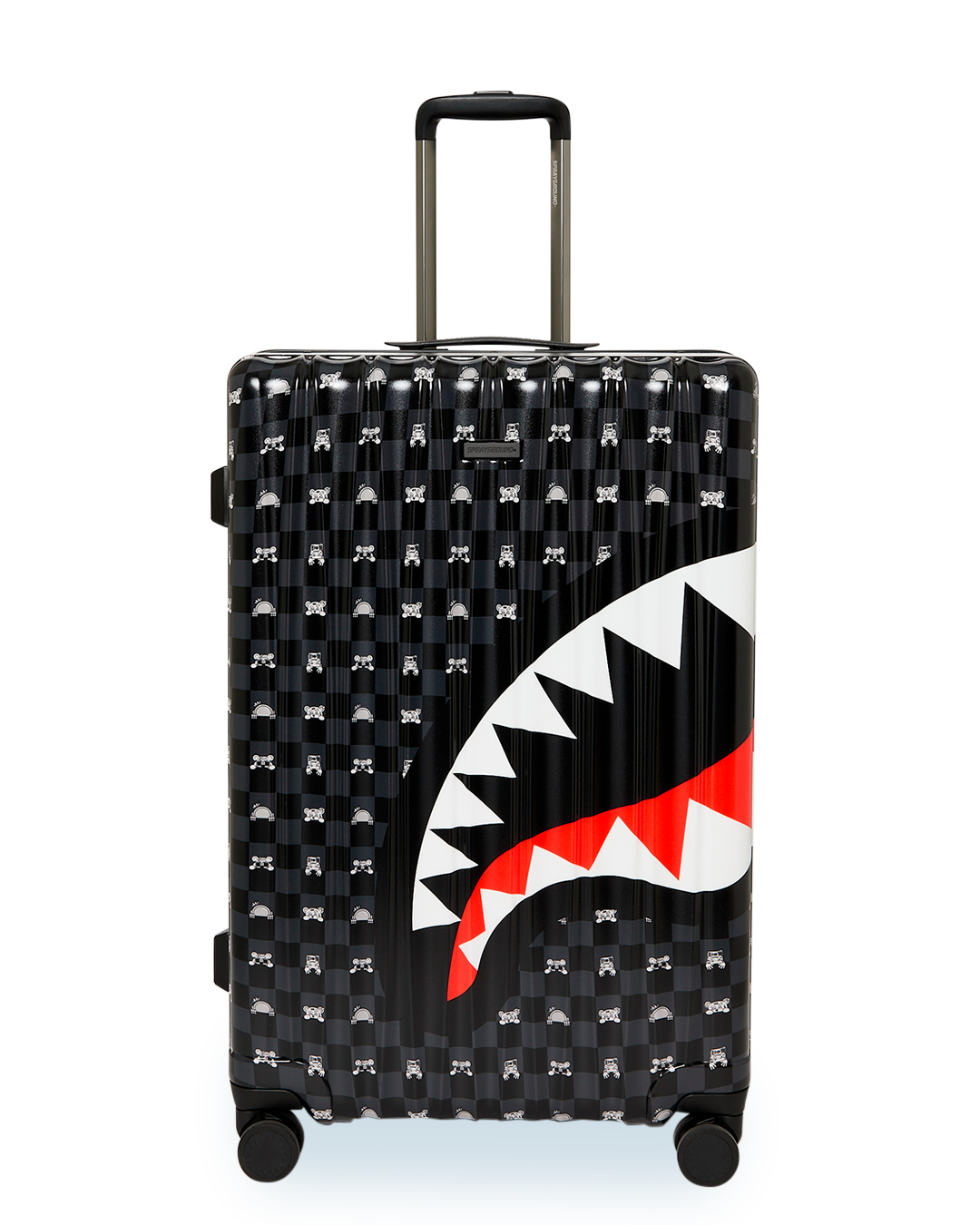 Gray Peeking Character Sketch Large Hard Luggage