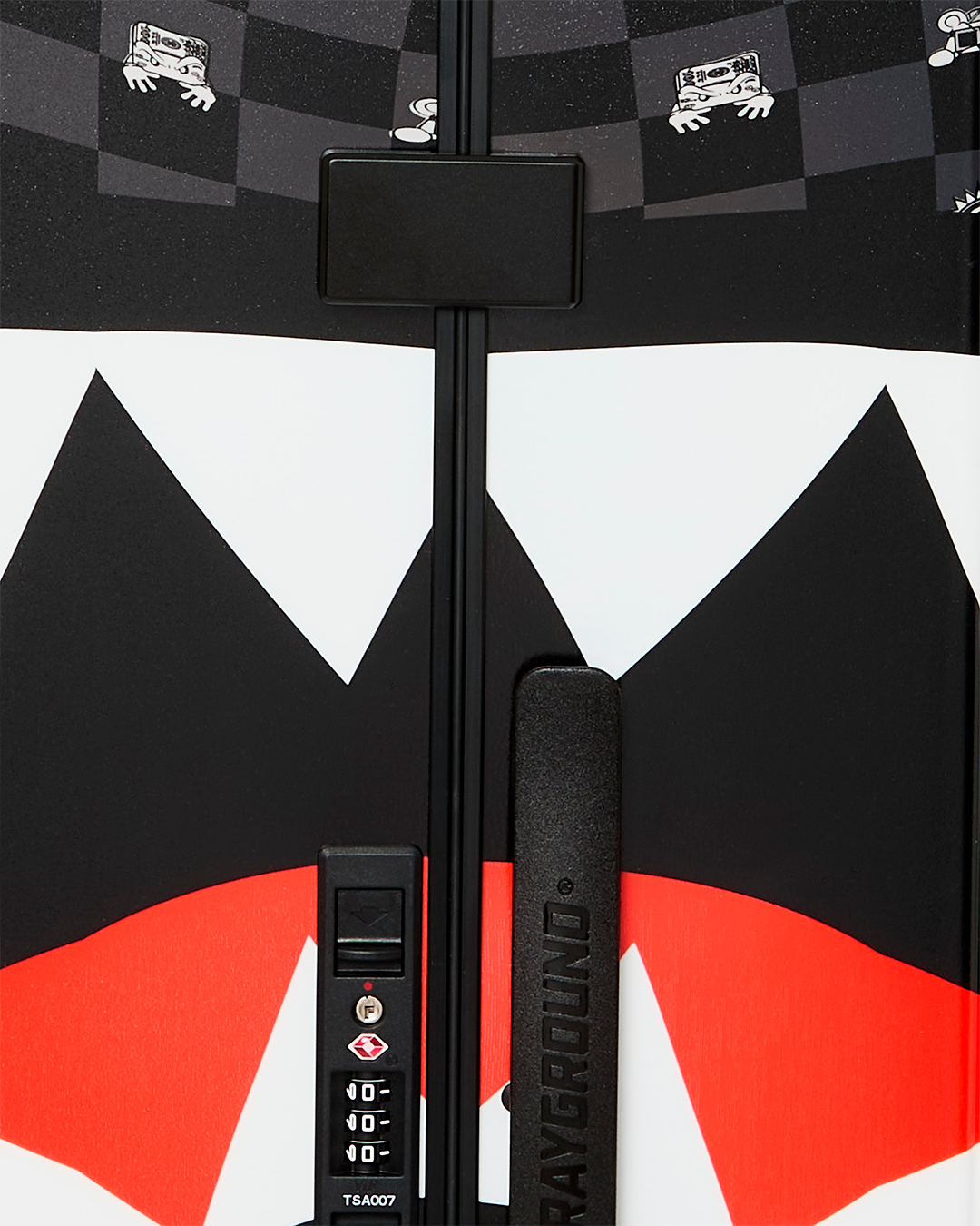 Gray Peeking Character Sketch Large Hard Luggage