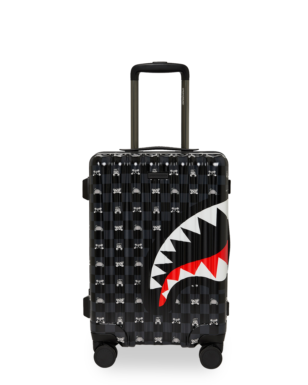 Gray Peeking Character Sketch Carry-on Hard Luggage