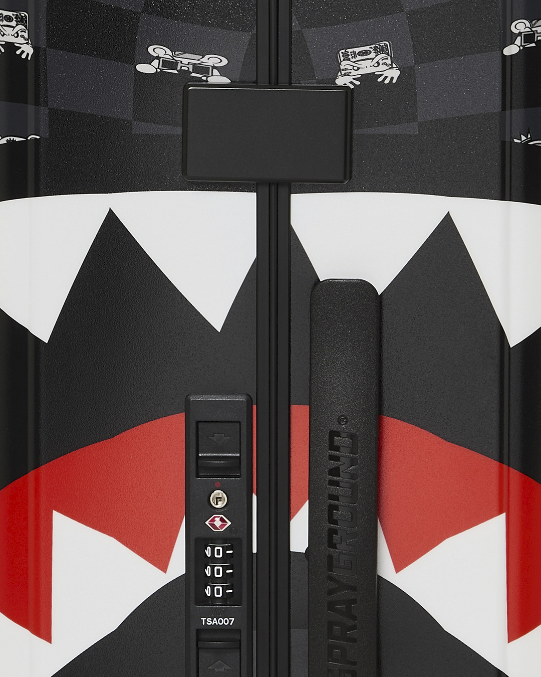 Gray Peeking Character Sketch Carry-on Hard Luggage