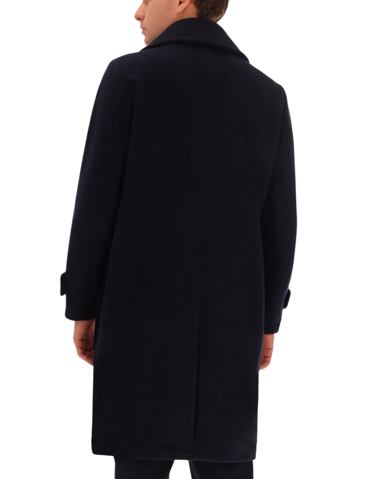 Distretto12 cappotto Manchester blu - indossato retro