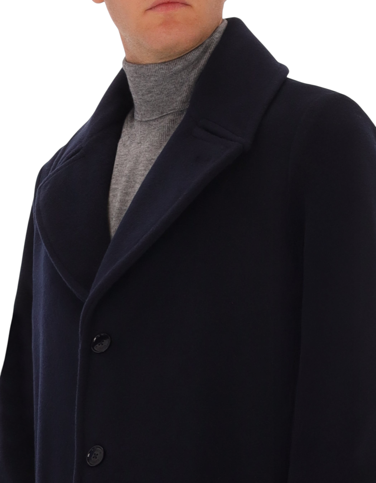 Distretto12 cappotto Manchester blu - dettaglio