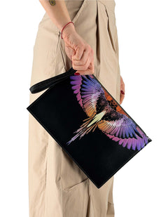 Black / Orange Wings Pouch