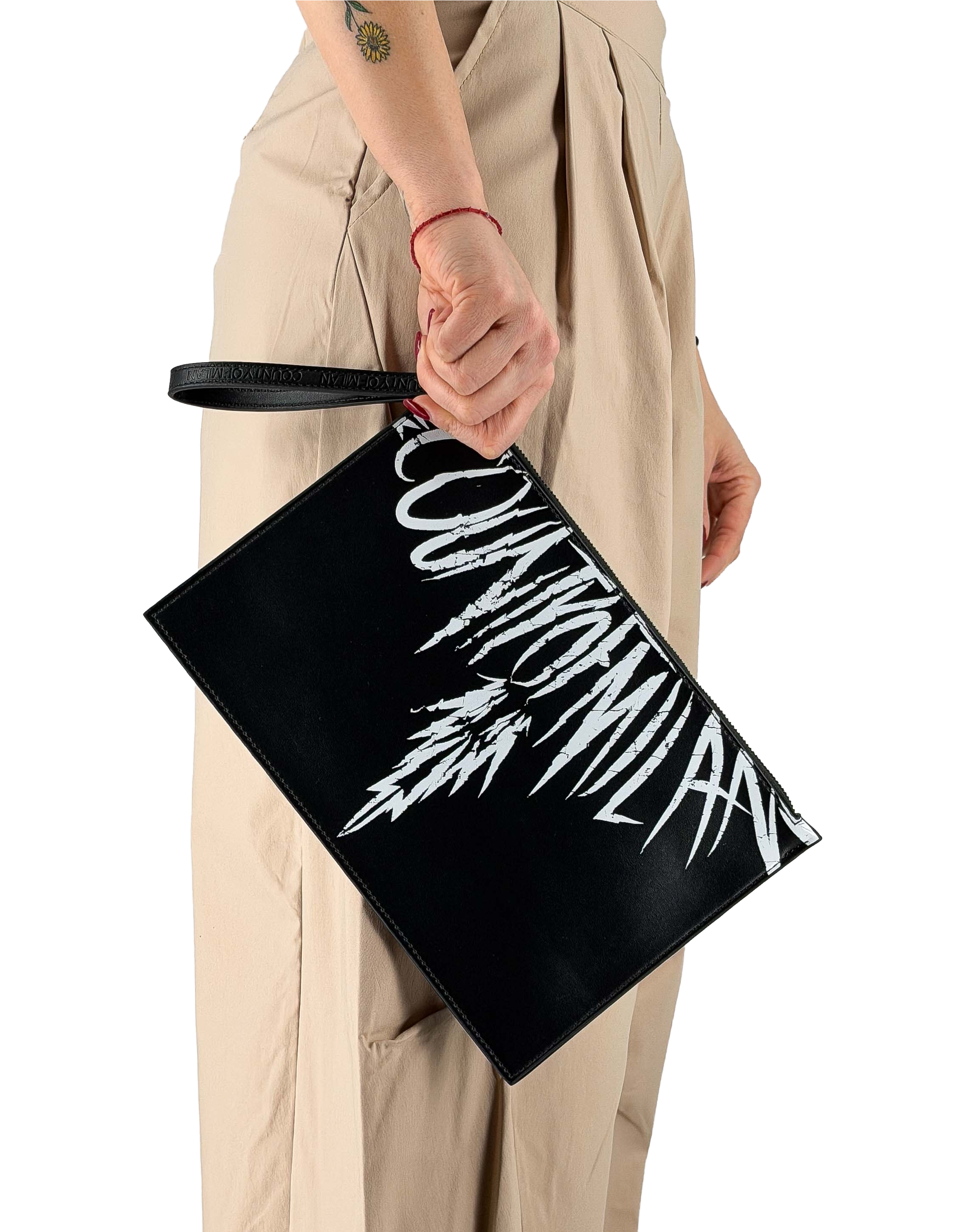 Pochette Black / White Wings