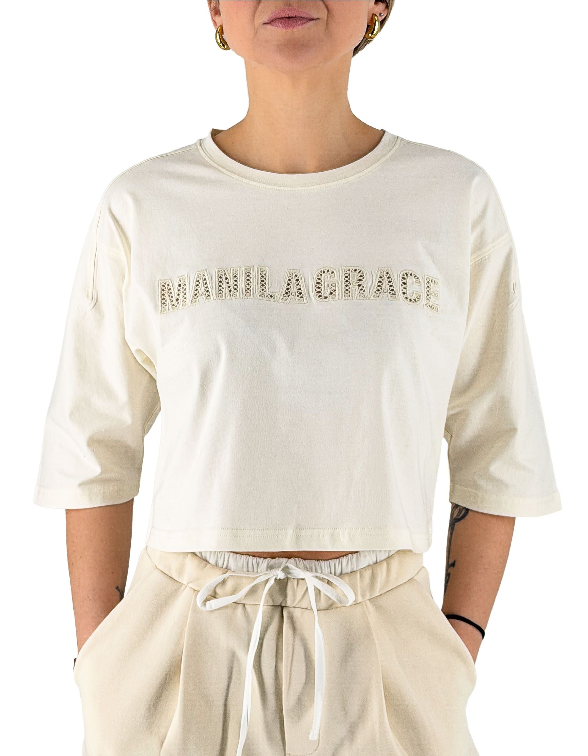 T-shirt Logata Ma148 Avorio