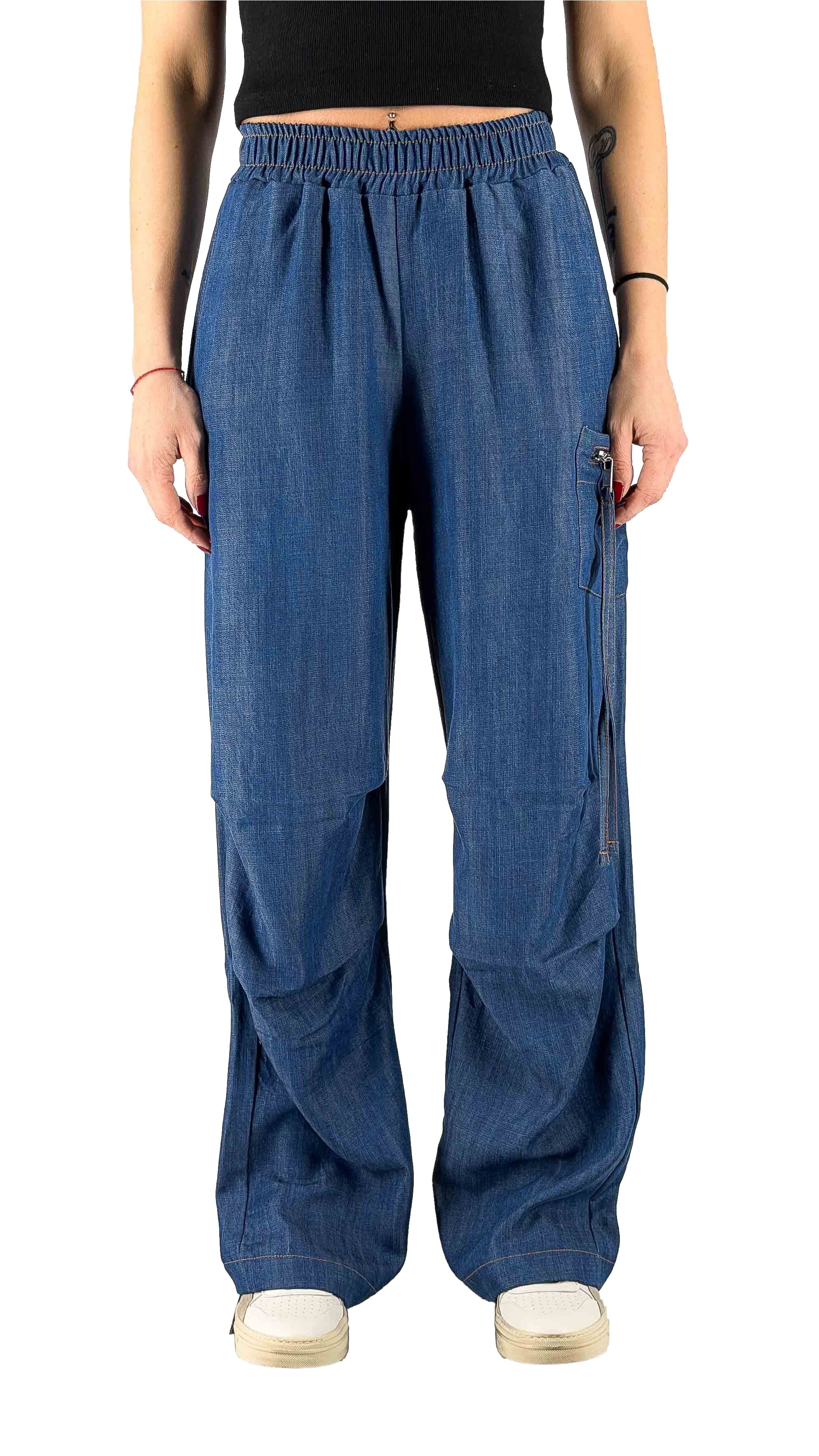 Pantalone Donna In Denim Lyocell