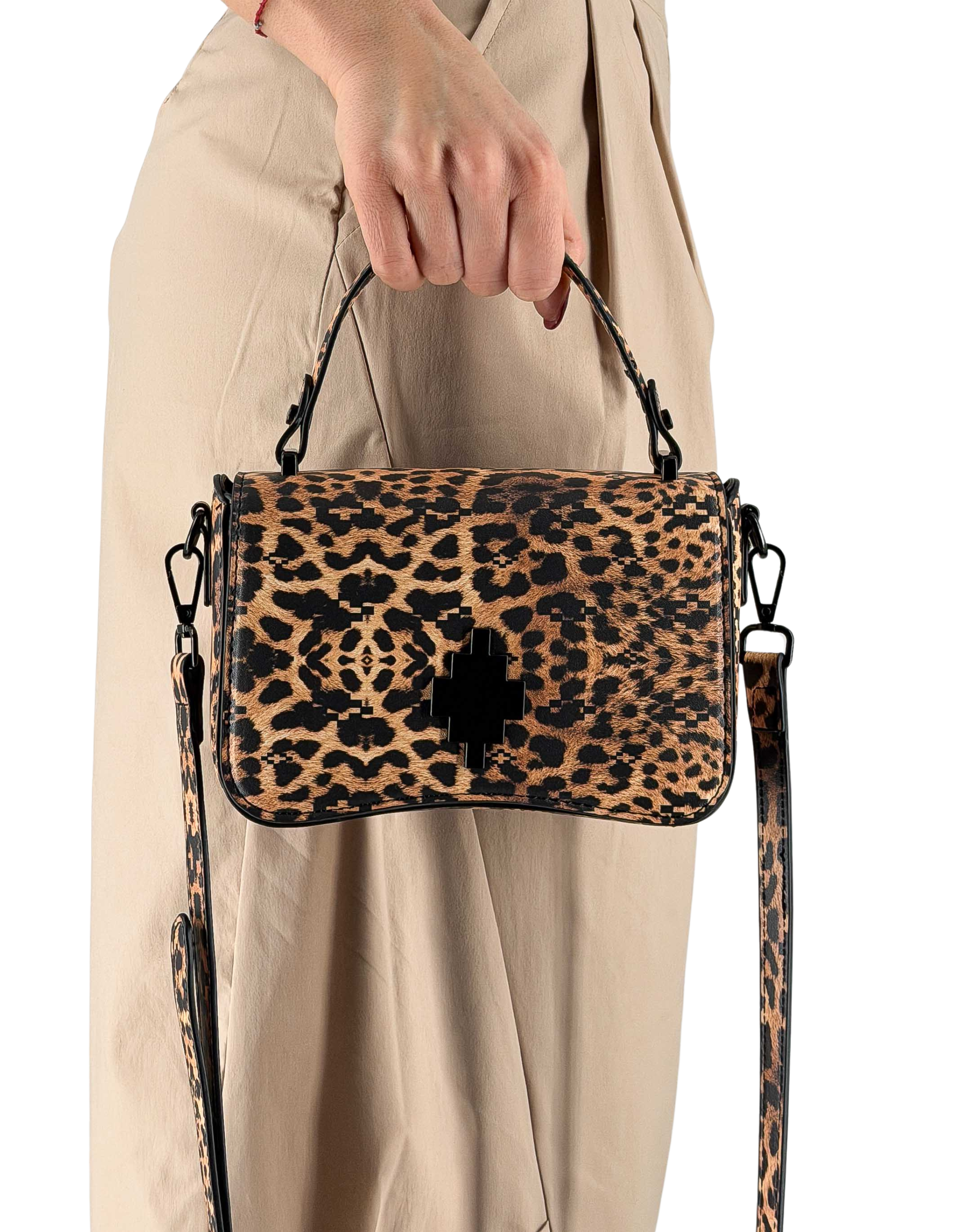 Mini Handbag Black Leopard