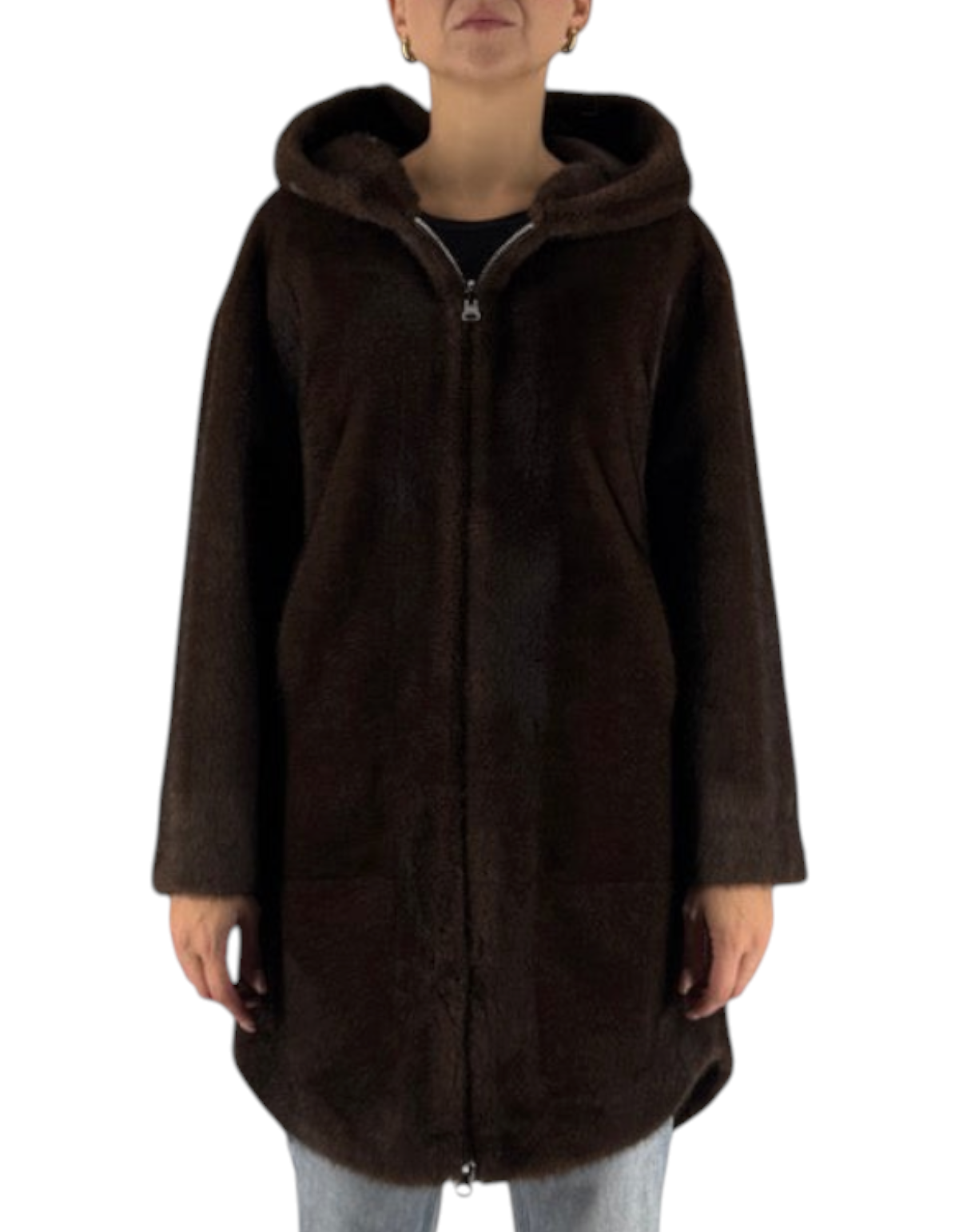 Giacca Audrey Dark Brown Montereggi da donna, look frontale