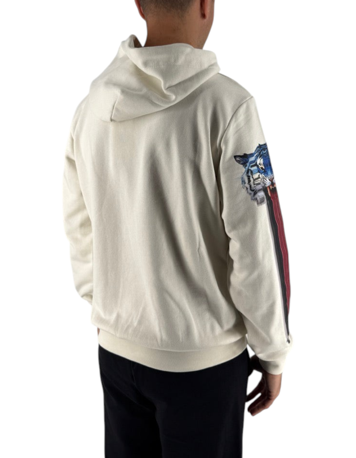 Felpa con cappuccio DevidLabel Marcelo Burlon County Of Milan color cocco in cotone con grafica sulla manica
