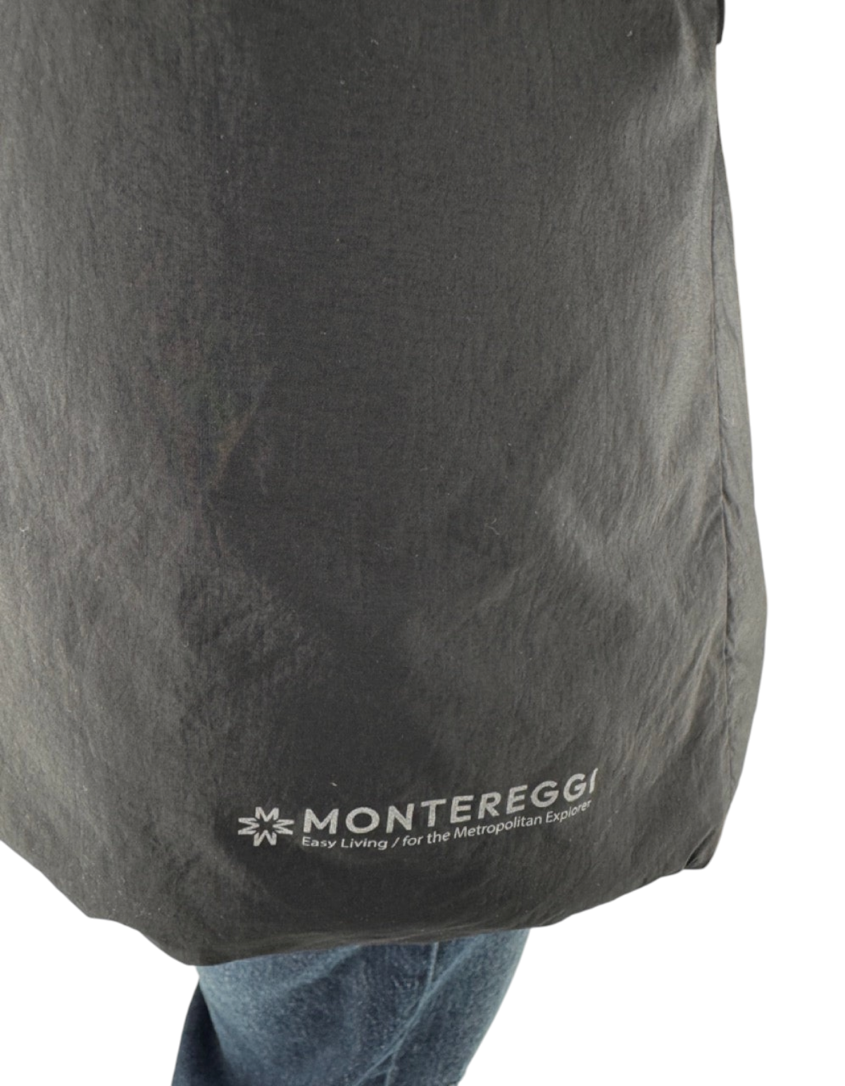 Giubbotto nero Montereggi Krim in poliammide con logo stampato, proposto da DevidLabel