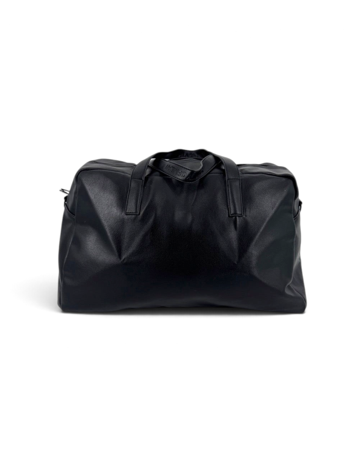 Borsone da viaggio DevidLabel Marcelo Burlon County Of Milan nero con finitura textured e manici robusti